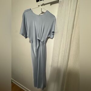 Zara - maxi blue satin dress